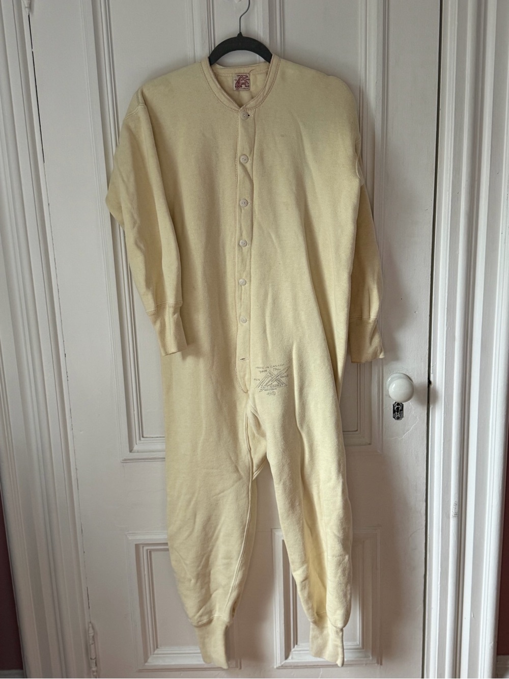 Men’s Penmans Vintage Full Length Button Front Long Underwear Size 40 Chest